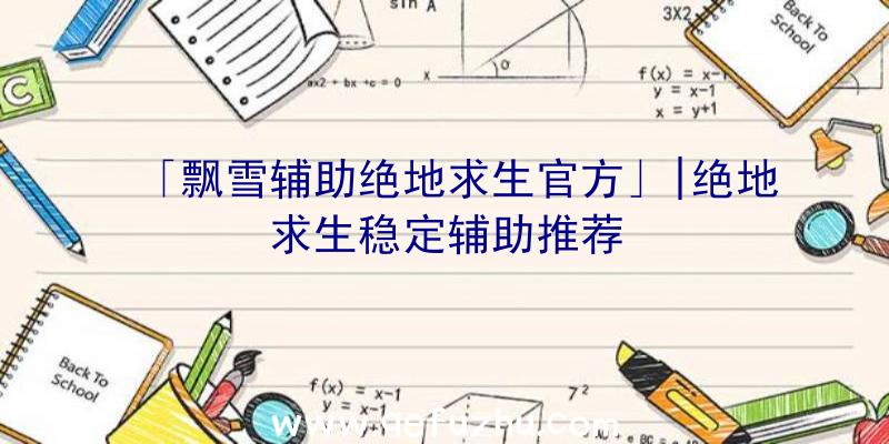 「飘雪辅助绝地求生官方」|绝地求生稳定辅助推荐